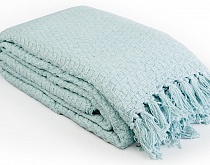 Плед-покрывало "Ананас" голубое 160*220 артикул 1.306.3 хлопок 100%