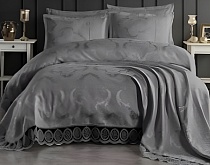 Покрывало с наволочками AYBUKE 240х260см(1шт), наволочки 50х70+5см(2шт) Серый S5239/3